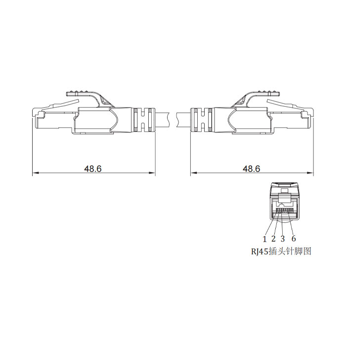 RJ45公頭直型轉(zhuǎn)RJ45公頭直型、雙端預(yù)鑄PUR柔性電纜、帶屏蔽、黃色護套、0C4182-XXX
